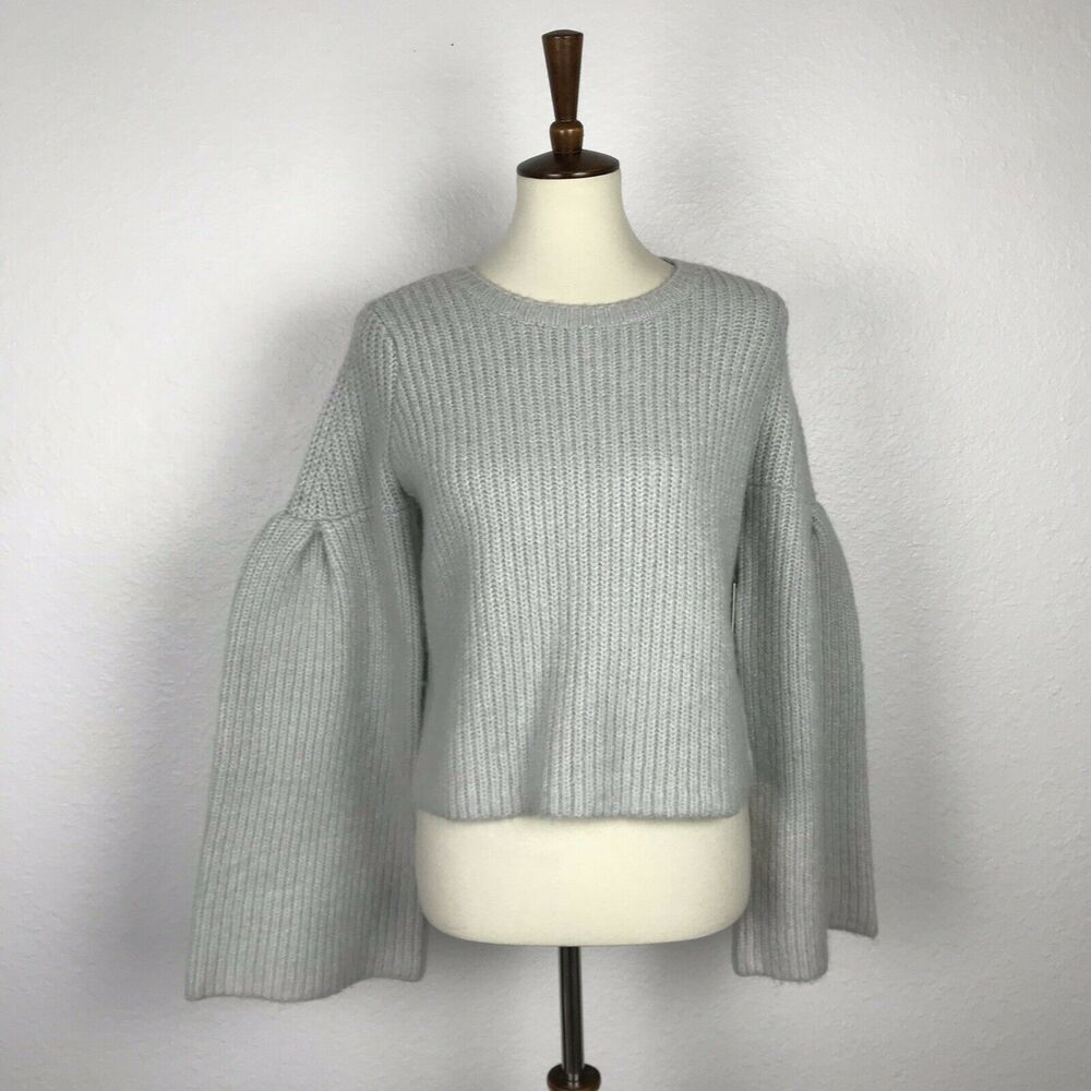 Lovers + Friends Pullover Maxine Crop Wide Sleeve Ribbed Sweater